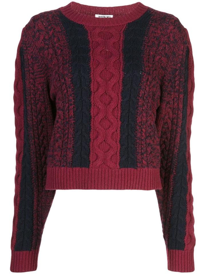 Jason Wu Cable Knit Jumper - Purple