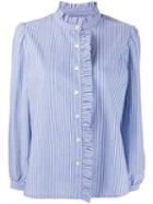 A.p.c. Apc - Woman - Stripe Shirt - Blue
