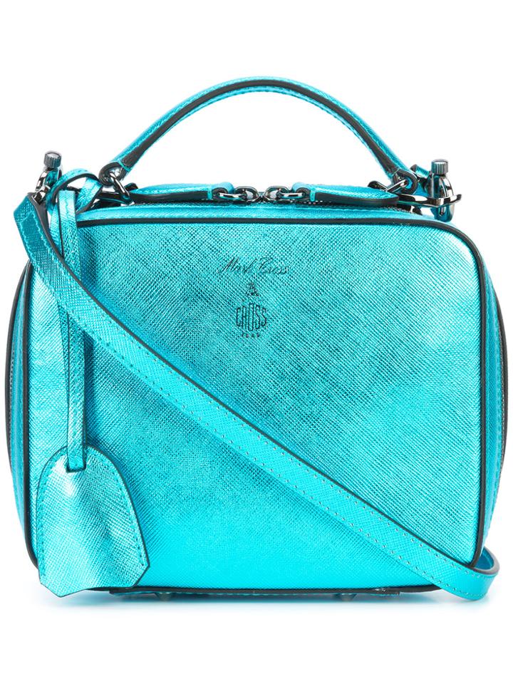 Mark Cross Logo Stamp Tote - Blue