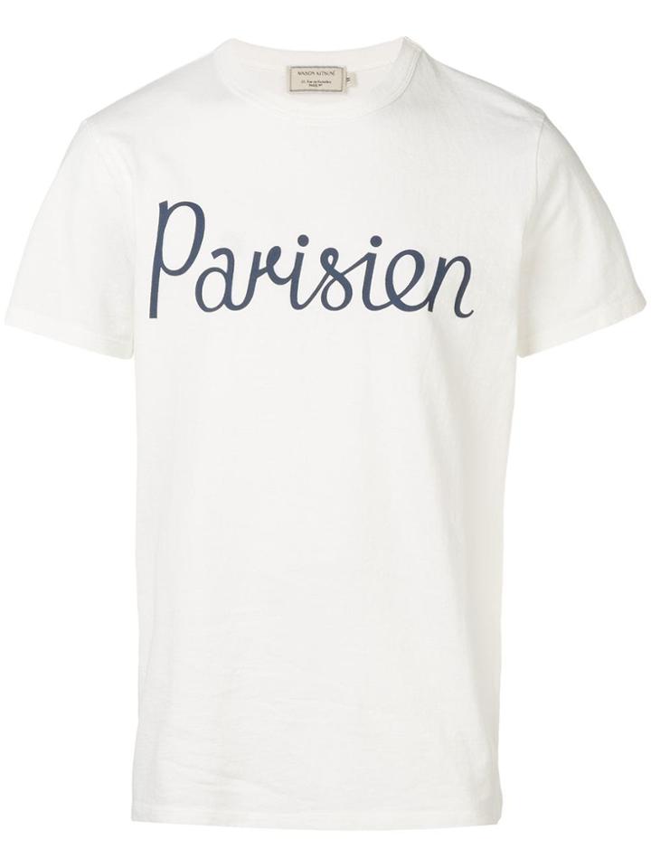 Maison Kitsuné Parisien Print T-shirt - White