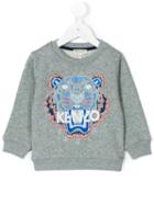 Kenzo Kids - Embroidered Tiger Sweatshirt - Kids - Cotton - 36 Mth, Grey