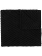 Pringle Of Scotland Textured Knitted Scarf - Black