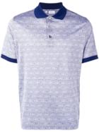 Brioni Houndstooth Polo Shirt - Blue