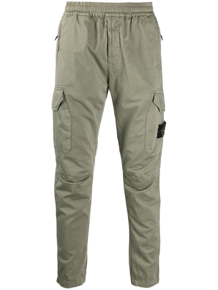 Stone Island Tapered Cargo Trousers - Green