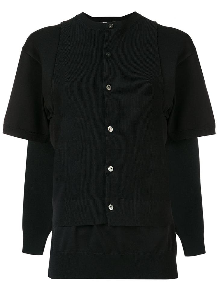 Comme Des Garçons Layered Cardigan - Black