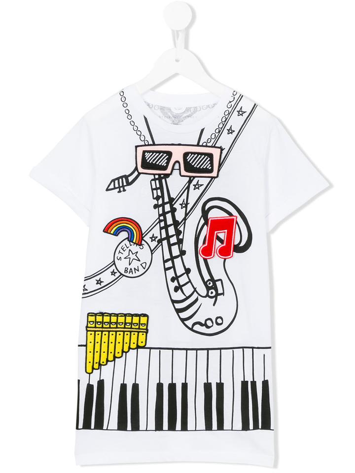 Stella Mccartney Kids Printed T-shirt Dress, Girl's, Size: 10 Yrs, White