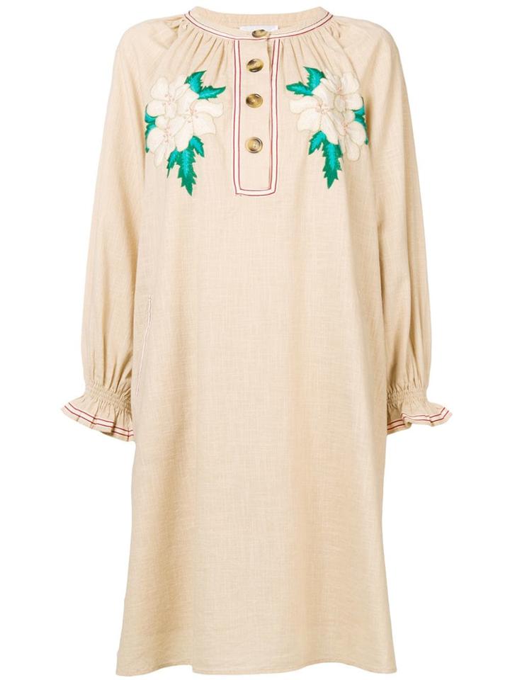 Antik Batik Zahid Midi Dress - Nude & Neutrals