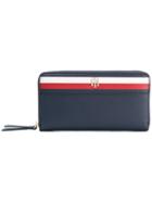 Tommy Hilfiger Zip-around Stripe Wallet - Blue