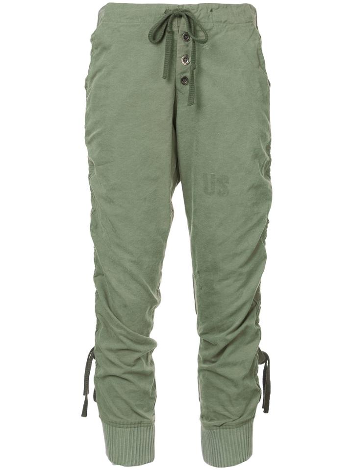 Greg Lauren Drawstring Lounge Pants - Green