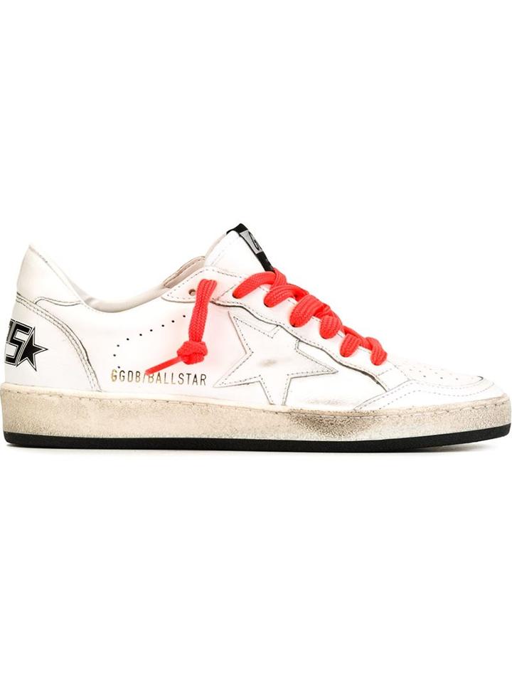 Golden Goose Deluxe Brand Ball Star Sneakers, Women's, Size: 39, White, Leather/rubber/cotton