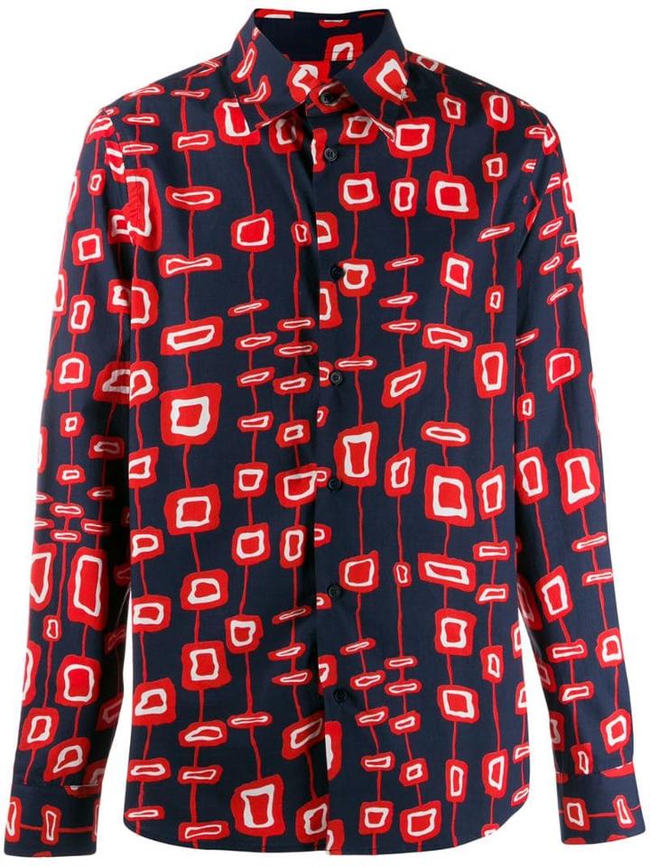 Marni Printed Button-up Shirt - Blue
