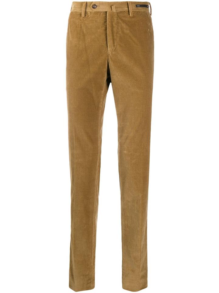 Pt01 Slim Corduroy Trousers - Brown