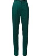 Jonathan Cohen Tailored Slim Fit Trousers, Women's, Size: 2, Green, Polyester