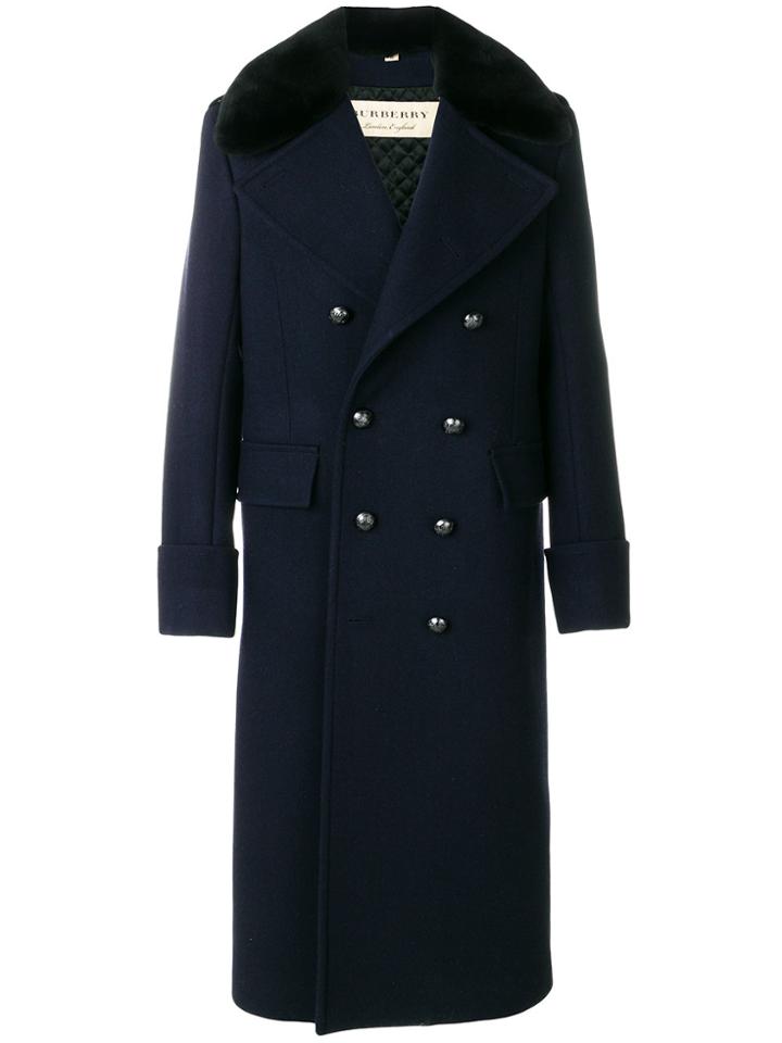 Burberry Tailored Long Coat - Blue