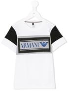 Armani Junior - Box Logo T-shirt - Kids - Cotton - 6 Yrs, White