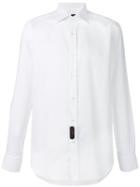 Mp Massimo Piombo Plain Shirt, Men's, Size: 42, White, Cotton