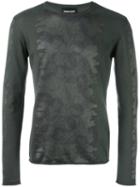 Emporio Armani Printed Sweatshirt, Men's, Size: 50, Green, Cotton/polyester