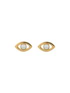 Cornelia Webb Gold Plated Sterling Silver Pearl Stud Earrings -