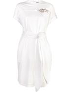 Brunello Cucinelli Belted T-shirt Dress - White