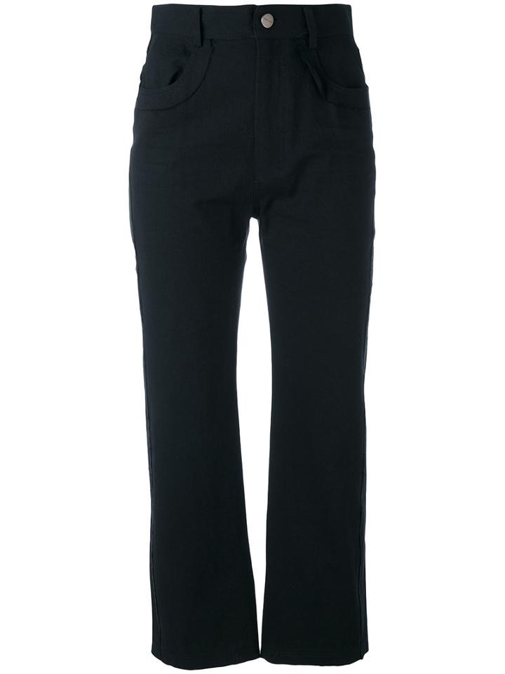 Damir Doma - Posy Cropped Trousers - Women - Cotton - M, Black, Cotton