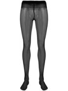 Saint Laurent Embellished Monogram Tights - Black