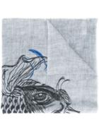 The Mercer N.y. Koi Fish Print Scarf, Women's, Grey, Wool