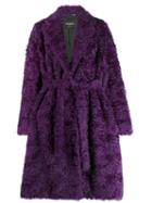 Rochas Shaggy Robe Coat - Purple