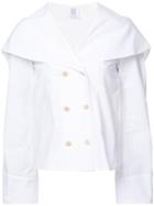 Rosie Assoulin Tailored Cape Jacket - White