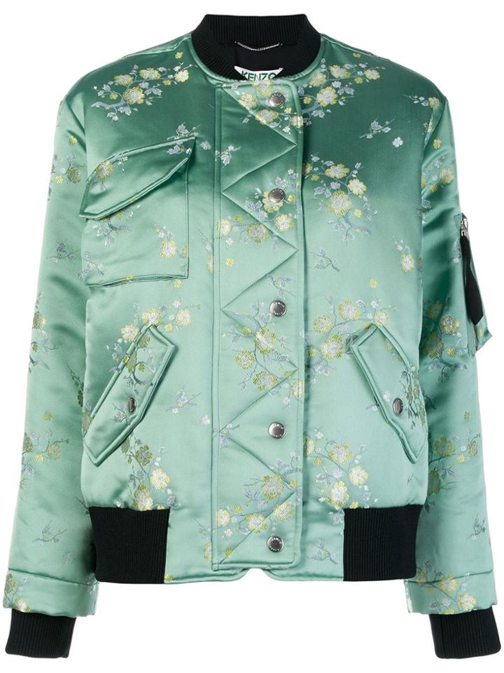 Kenzo Floral Bomber Jacket - Green