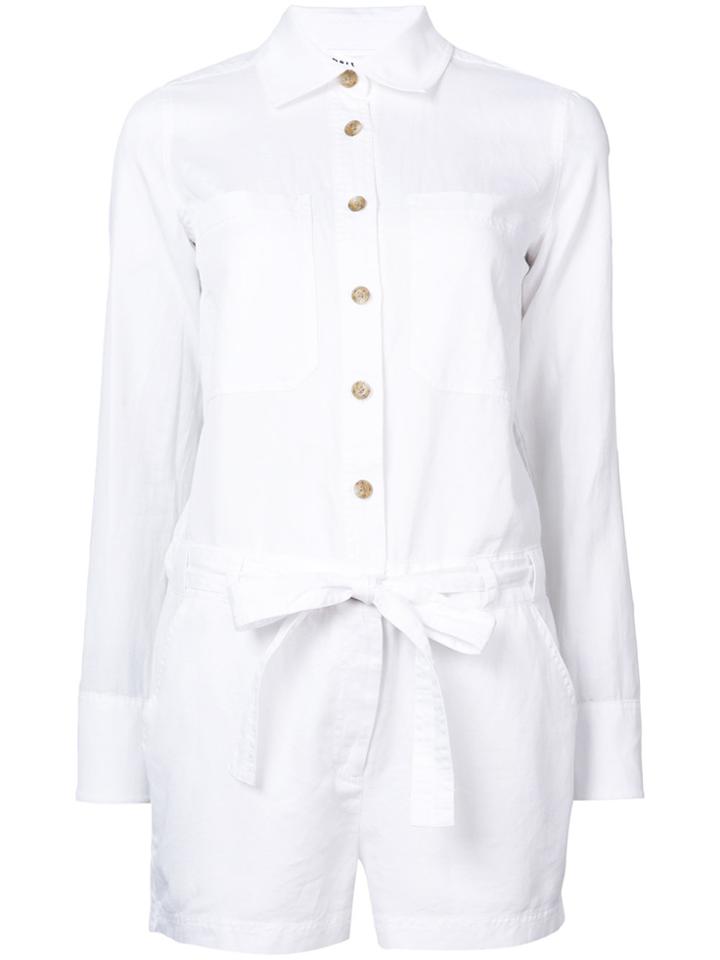 Robert Rodriguez Belted Playsuit - White