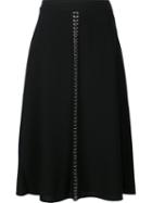 Alexander Wang Ring Piercing Skirt, Women's, Size: 2, Black, Polyester/cupro