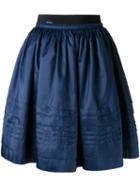 Moncler - Pleated Skirt - Women - Cotton/polyester - 38, Blue, Cotton/polyester