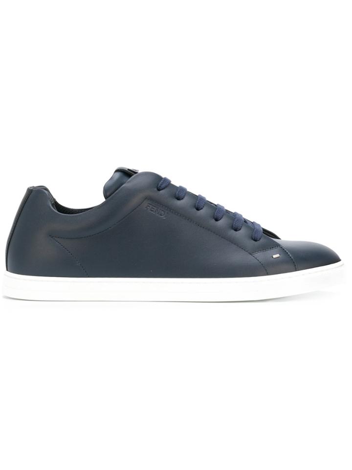 Fendi Bag Bugs Lace-up Sneakers - Blue