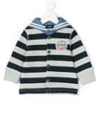 Diesel Kids - Striped Hoodie - Kids - Cotton/polyester - 12 Mth, Blue