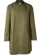 Maison Kitsuné 'ted' Raincoat, Men's, Size: Large, Green, Cotton/linen/flax
