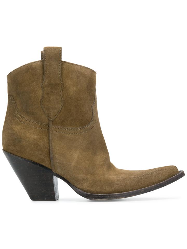 Maison Margiela Western Ankle Boots - Nude & Neutrals