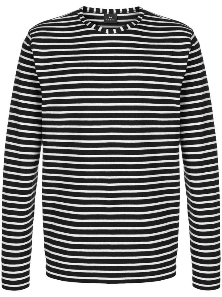 Ps Paul Smith Striped Long-sleeve T-shirt - Black