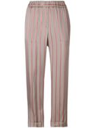 Peserico Striped Cropped Trousers - Nude & Neutrals