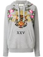 Gucci Embroidered Hoodie - Grey