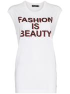 Dolce & Gabbana Sleeveless Graphic Print T-shirt - White