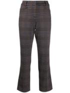 Cambio Felicity Houndstooth Cropped Trousers - Neutrals