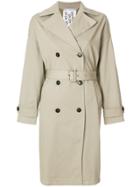 Closed Double-breasted Trench Coat - Nude & Neutrals