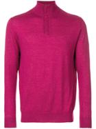 N.peal Regent Half Zip Sweater - Pink & Purple