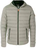 Save The Duck Quilted Hooded Jacket - Grey