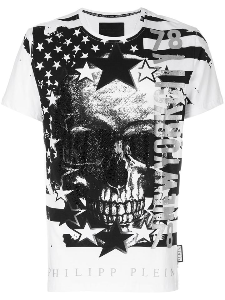 Philipp Plein Skull Print T-shirt - White