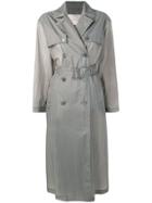 Mackintosh Slate Nylon Oversized Trench Coat Lm-099b - Grey