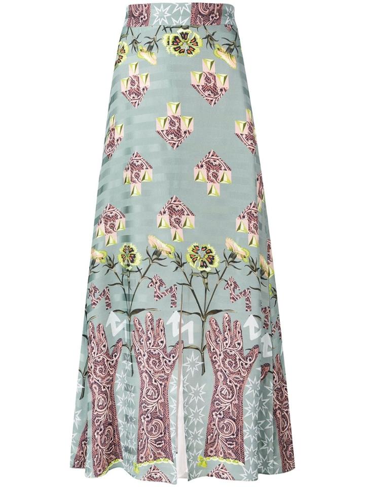 Temperley London Flux Midi Skirt - Green