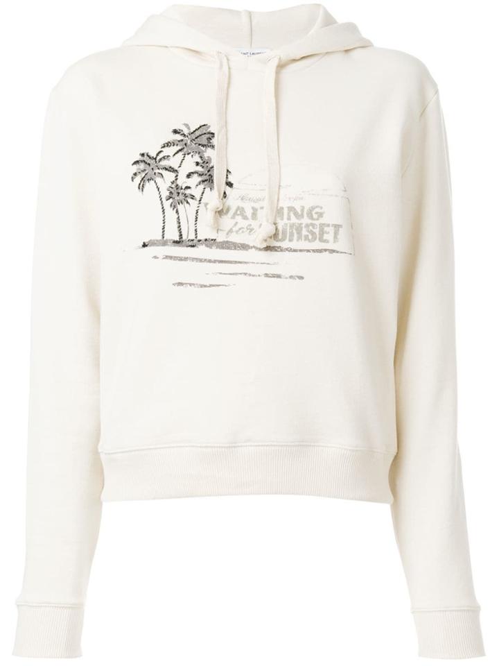 Saint Laurent Waiting For Sunset Hoodie - Neutrals