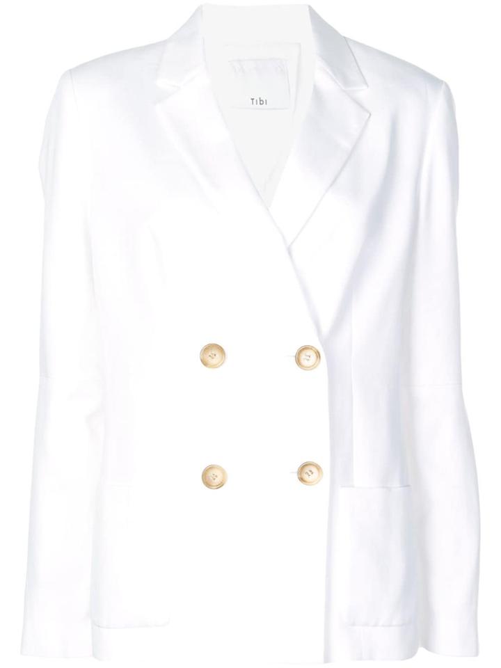 Tibi Slit Sleeve Blazer - White
