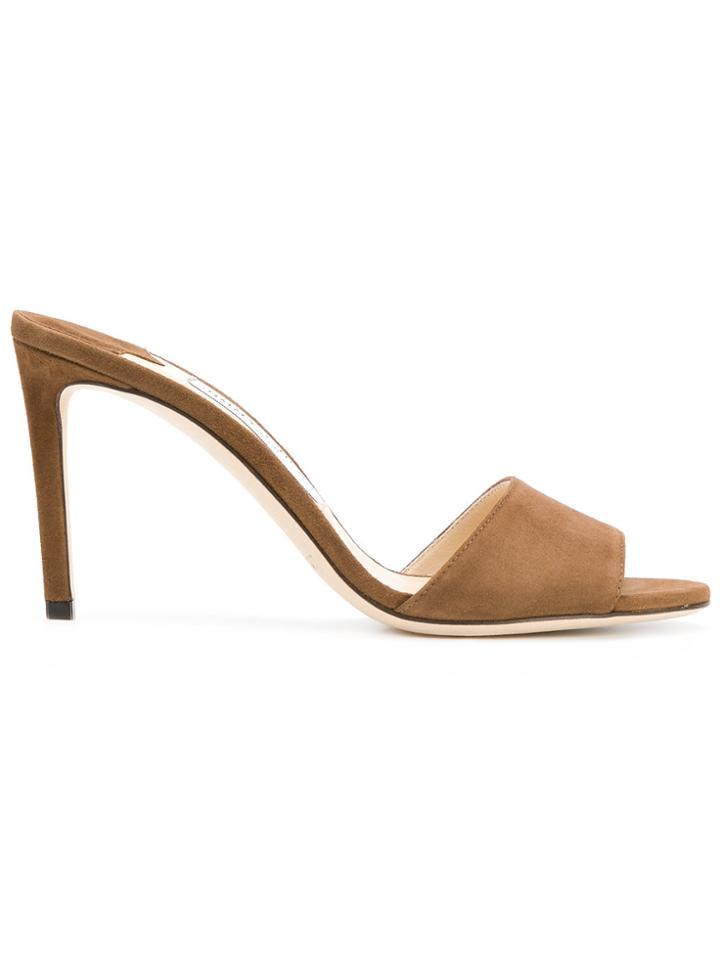 Jimmy Choo Stacey 85 Mules - Brown